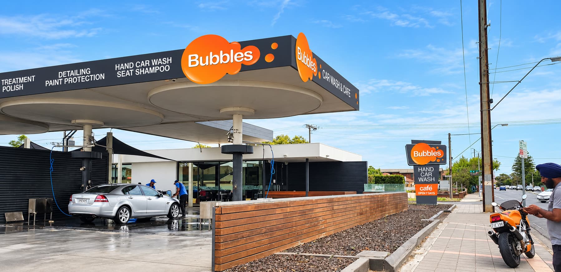 Bubbles Car Wash & Cafe storefront